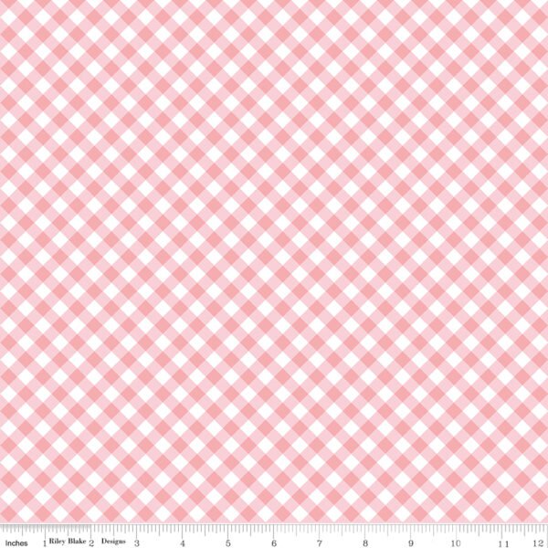 Whimsical Woodland Diagonal Gingham Pink